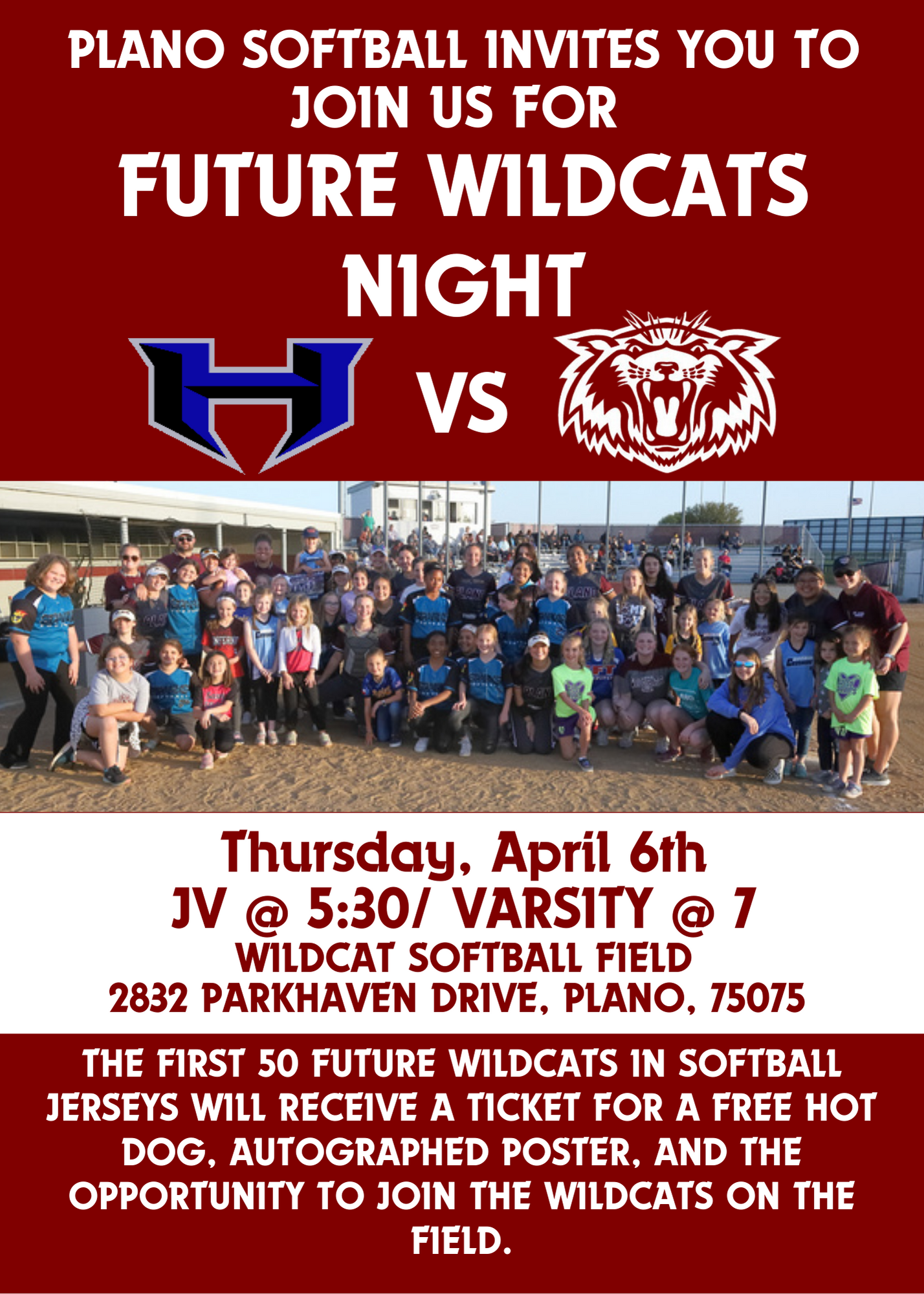  Plano Softball Future Wildcat Night